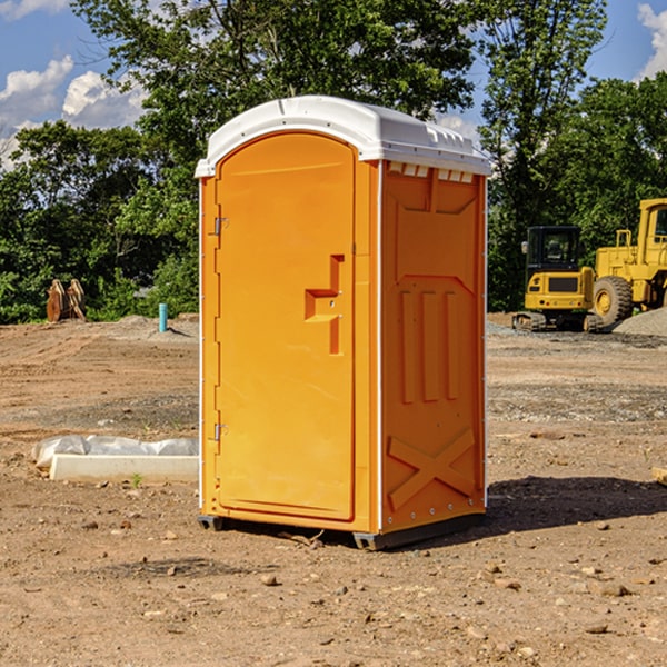 how often are the portable restrooms cleaned and serviced during a rental period in Devola Ohio